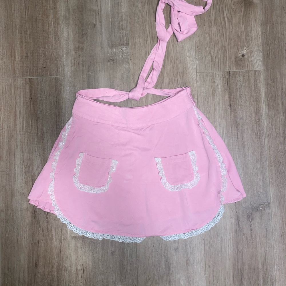 Sugar Thrillz Apron Skirt with Lace Trim